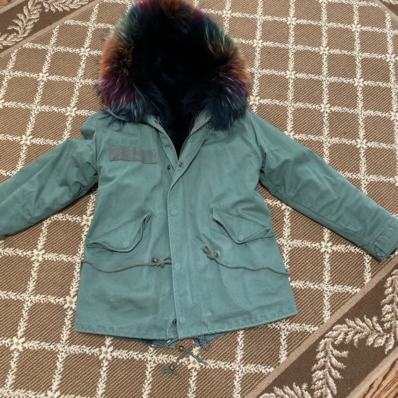 Fur Parka genuine fur size xs - Picture 2 of 7